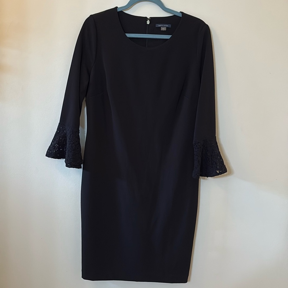 Dress with Lace Bell Sleeves